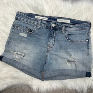ANTHROPOLOGIE PILCRO Denim Shorts Womens Size 29 Distressed Cuffed Summer Casual